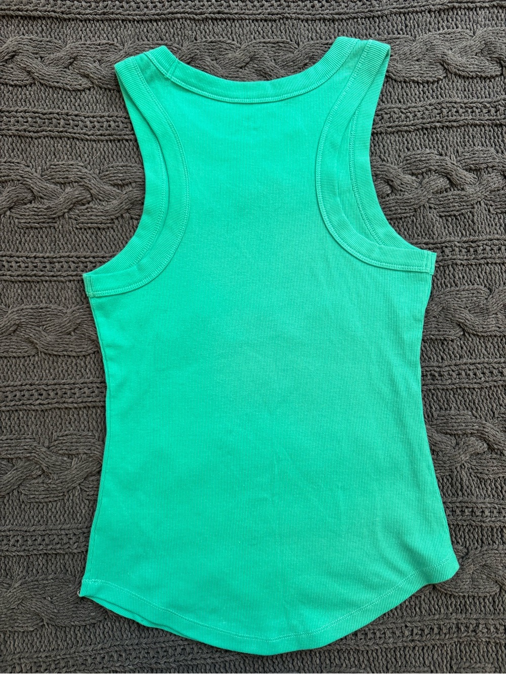 DSG Green Ribbed Tank Top (Women's, Medium) - Picture 2 of 7